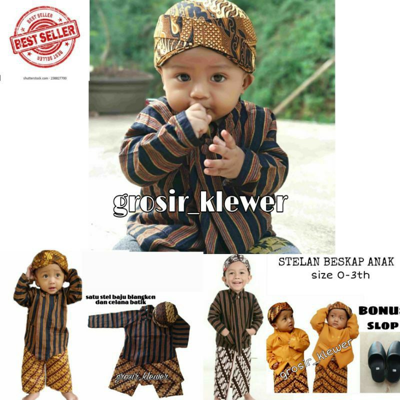 Lurik BEST SELLER ‼️Kostum Jawa Anak Laki-laki // Baju adat jawa anak laki laki | Baju lurik anak | 
