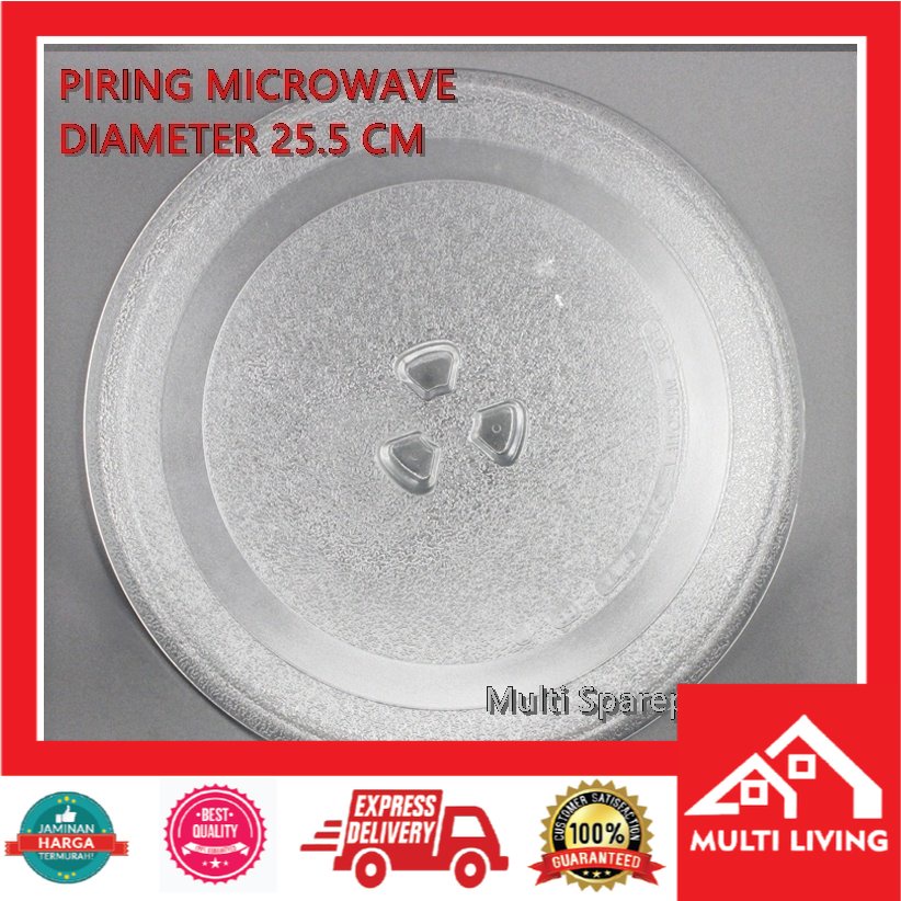 Piring MICROWAVE Diameter 25,5 cm Piringan Tatakan Oven Universal Tebal Import