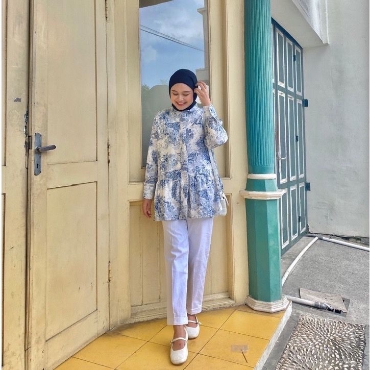 BEFAST - ZEC OOTD WANITA BLOUSE NAYA / Harvi Dyor Blouse JUMBO XXL / Blouse Wanita Keluaran Terbaru / Pakaian Casua Wanita / Outfit Kerja Wanita Remaja / Blouse Motif / Fashion Kekinian Wanita Hijab Style