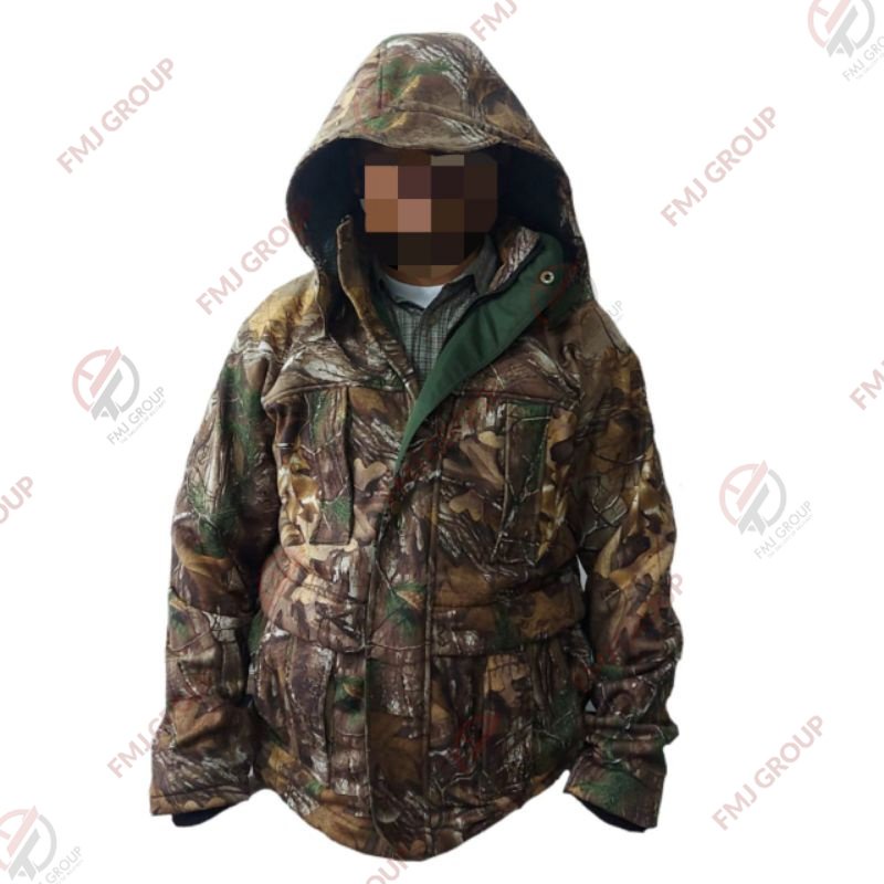 Jaket Loreng Camo / Jaket Berburu Waterproof / Jaket Hoodie Loreng / Jaket Gunung