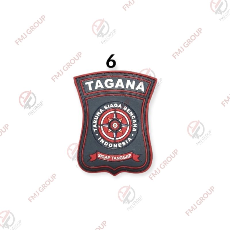 Patch Rubber Logo TAGANA / Emblem Karet Tagana / Patch Karet Perepet Velcro