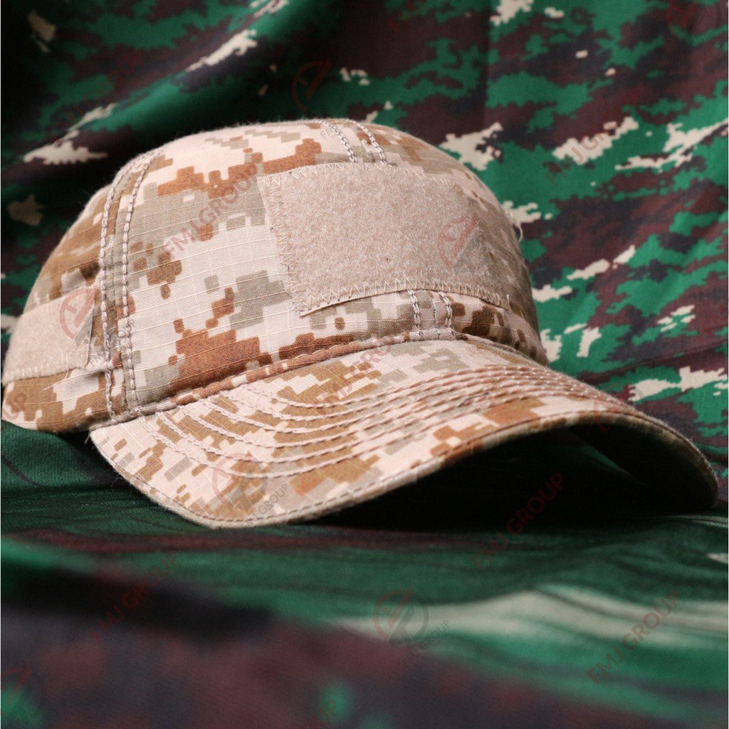 Topi Tactical - Topi Loreng Desert / Gurun - Topi Velcro / Perekat Lapangan