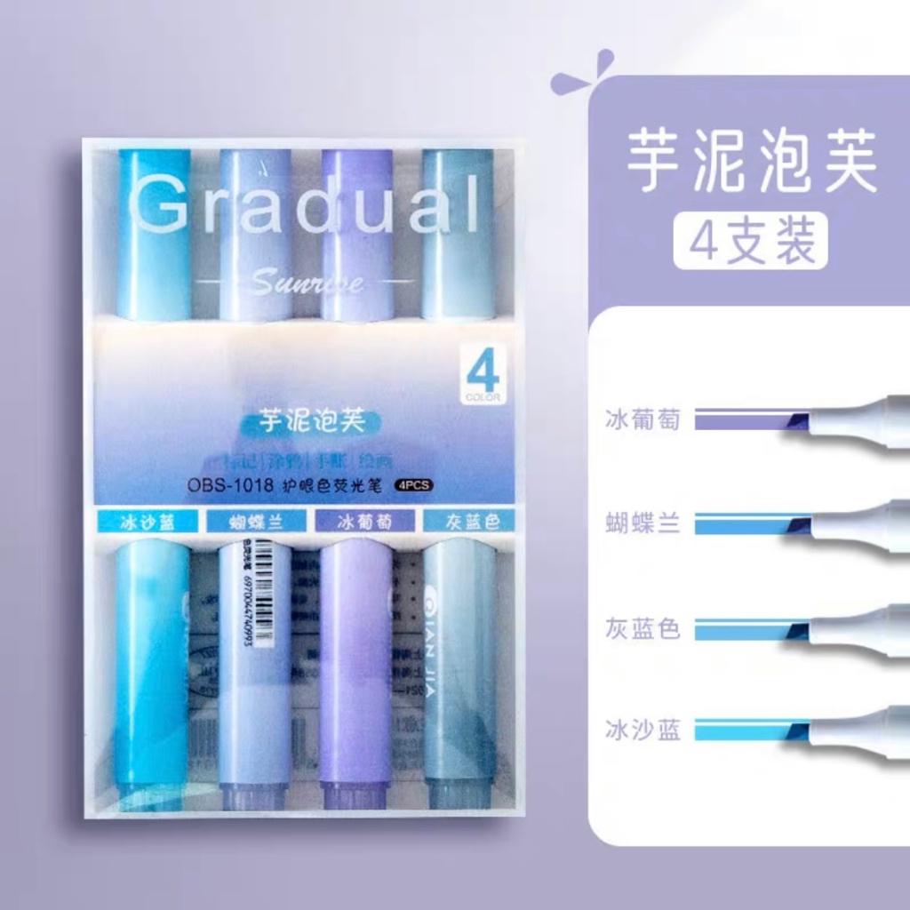 

4pcs/set Stabilo Highlighter Spidol Marker Warna Pastel / Highlighter Aesthetic 2