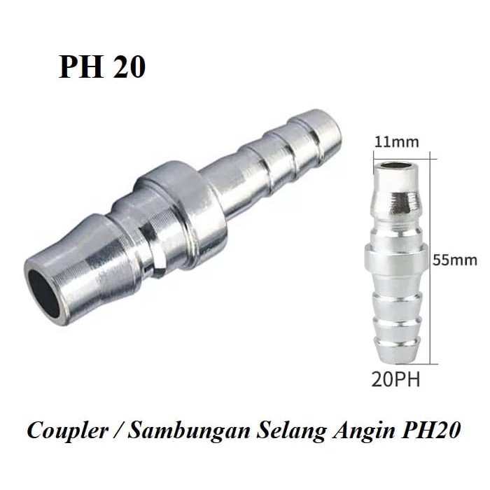 Sambungan Selang Kompresor Recoil Cuk Kopler PF PM PH PP20 Quick Coupler