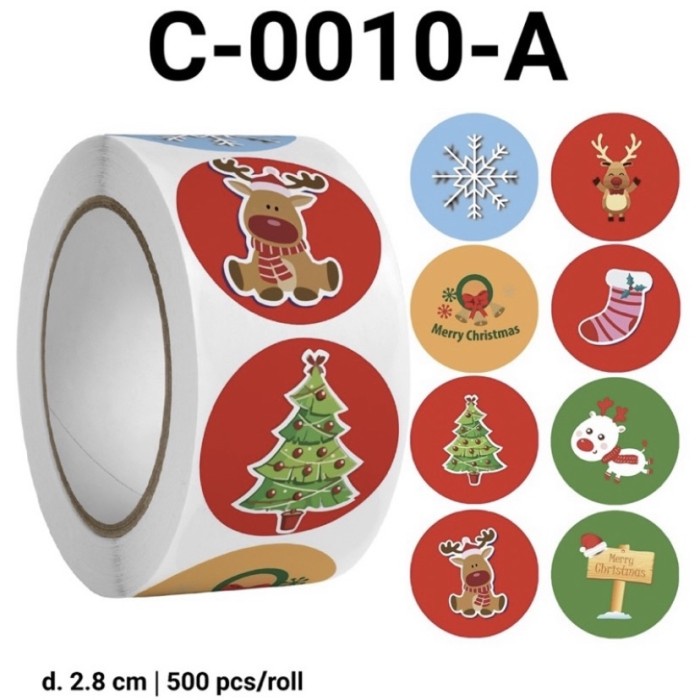 

Stiker Sticker Natal Merry Chrismast Santa Claus - C10A