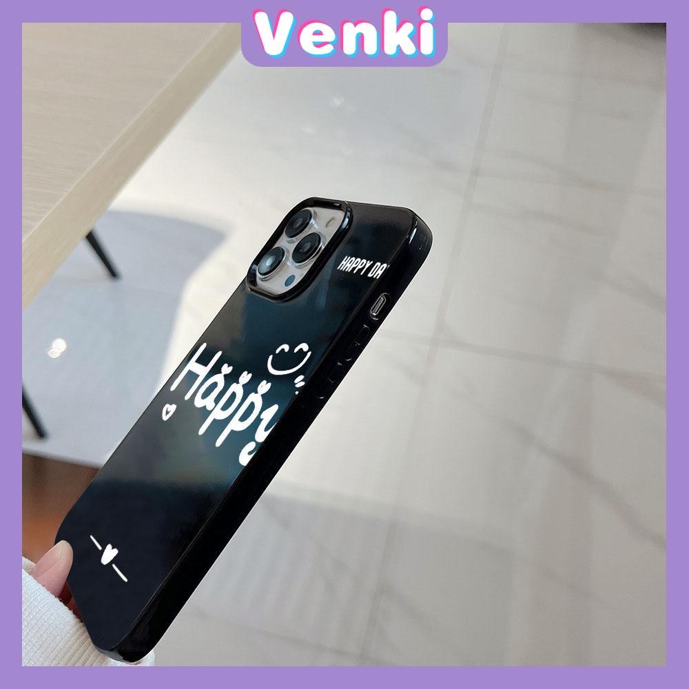 VENKI - For iPhone 11 iPhone Case Black Red Glossy TPU Soft Case Shockproof Protection Camera Simple White English Compatible with iPhone 14 13 Pro max 12 Pro Max xr xs max 7 8Plus