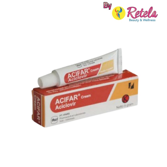 Acifar Cream 5Gr/Acyclovir/Antivirus Salep /Cacar