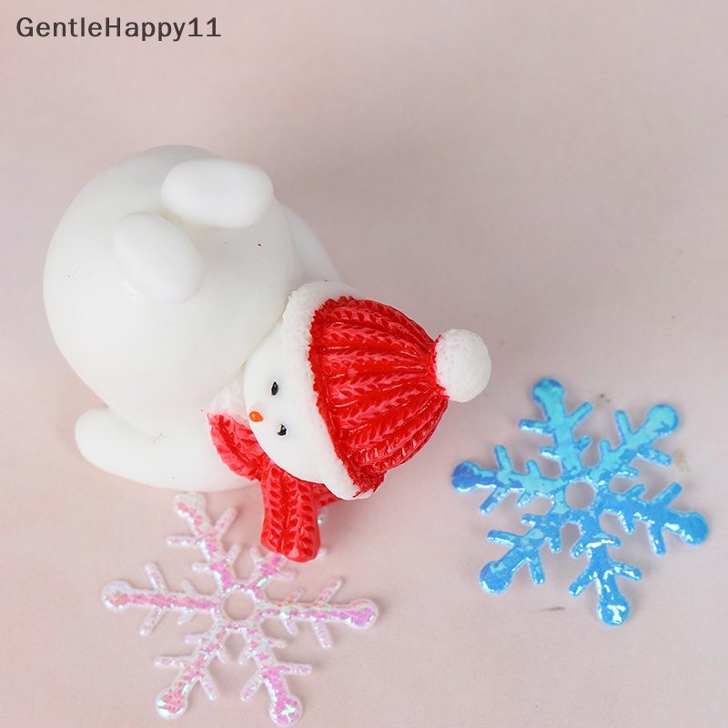 Gentlehappy Christmas Snowman Santa Claus Pohon Hadiah Patung Peri Taman Miniatur Kerajinan id