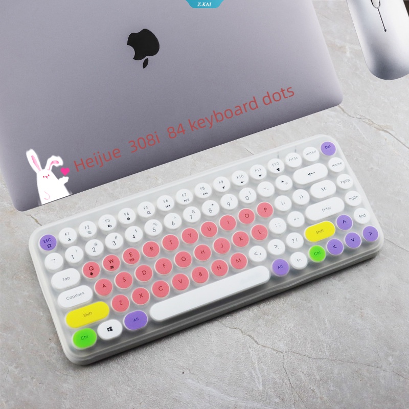 Cover Keyboard TPU Tahan Air Dan Debu Untuk PC Model Heijue Desktop 308i Makaron 84titik Keyboard Kualitas Tinggi Pelindung Komputer Desktop Film Kulit Dan Debu [ZK]