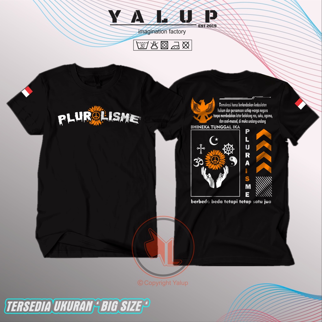 PAKAIAN PRIA KAOS PLURALISME BAJU PLURALISME AGAMA SUN FLOWERS