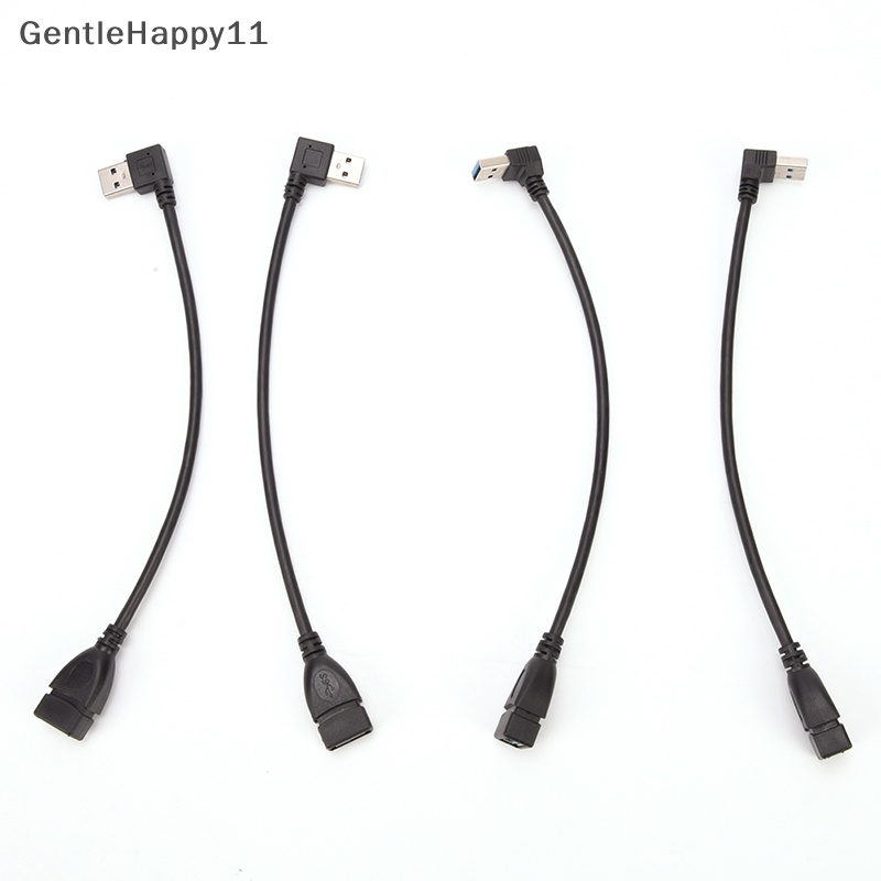 Gentlehappy USB 3.0 Angle 90derajat Kabel Ekstensi Male to Female Adapter Cord Data Kabel Ekstensi USB 3.0 Angle 90derajat Male to Female Adapter Cord Data Usb 3.0 Sudut 90deg