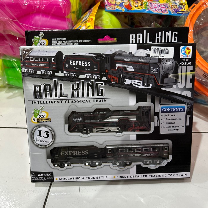 Mainan Anak Kereta Api Rail King Set / Intelligent Classical Train rail king isi 3 Kereta ,train set