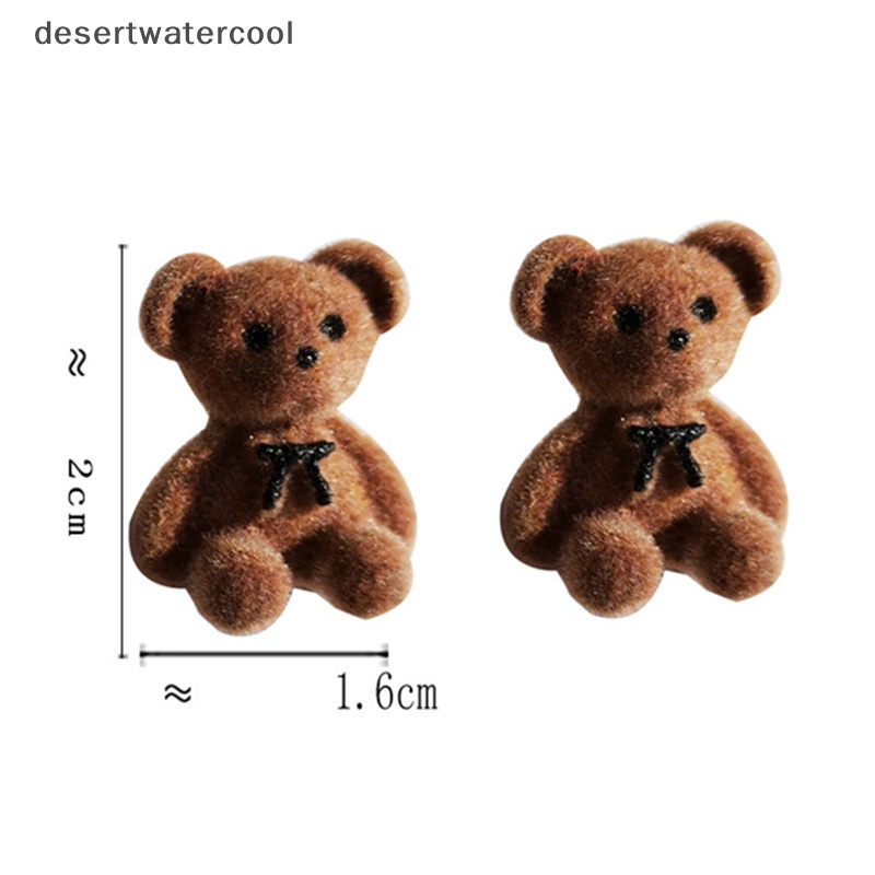 Deid Lucu Pluffy Anting Beruang Mewah Untuk Wanita Berbulu Hewan Drop Earrings Perhiasan Martijn