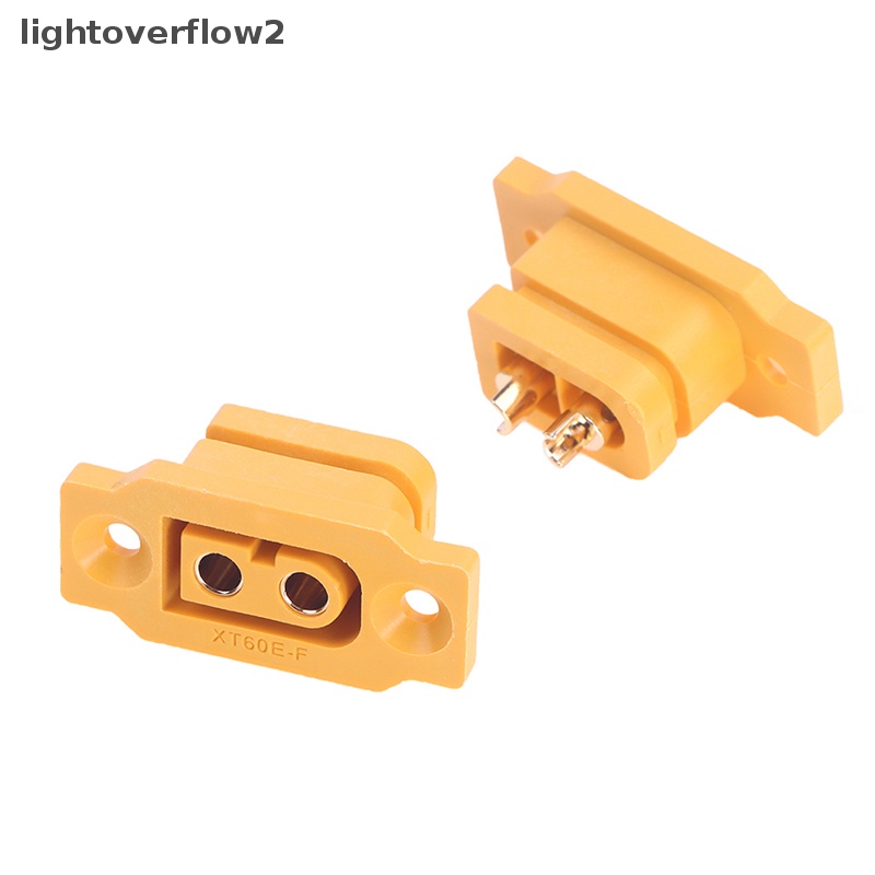 [lightoverflow2] 2pcs/lot XT60E-F XT60 XT 60 DC500V 30A-60A Female Plug Konektor Lapis Emas Power Connecg Adapter [ID]