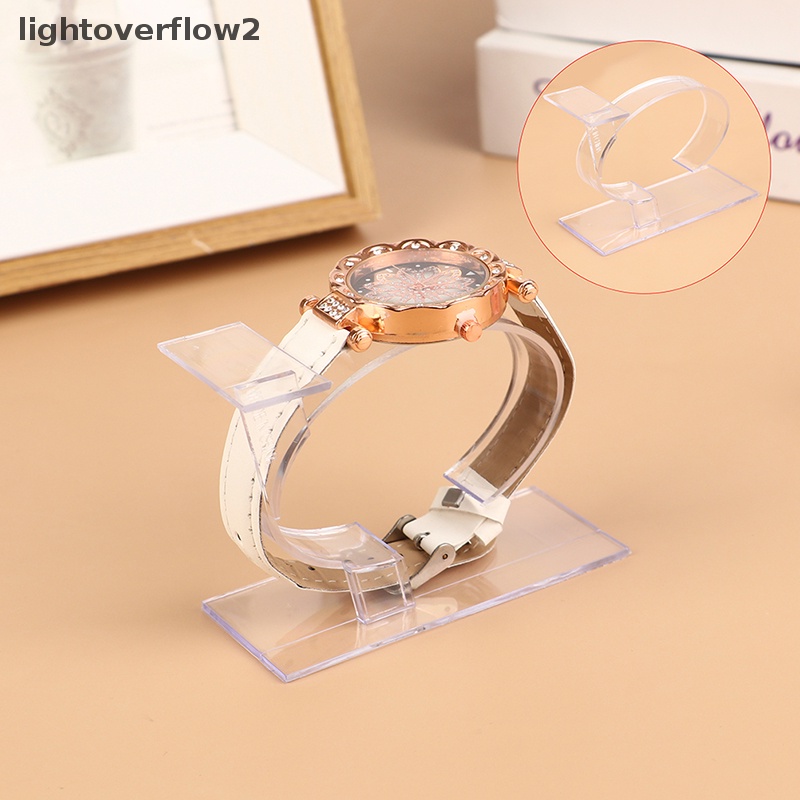 [lightoverflow2] 1pc Tempat Display Gelang Jam Tangan Bangle Rak Berdiri Transparan Penyimpanan Perhiasan Organizer Rak Showcase [ID]