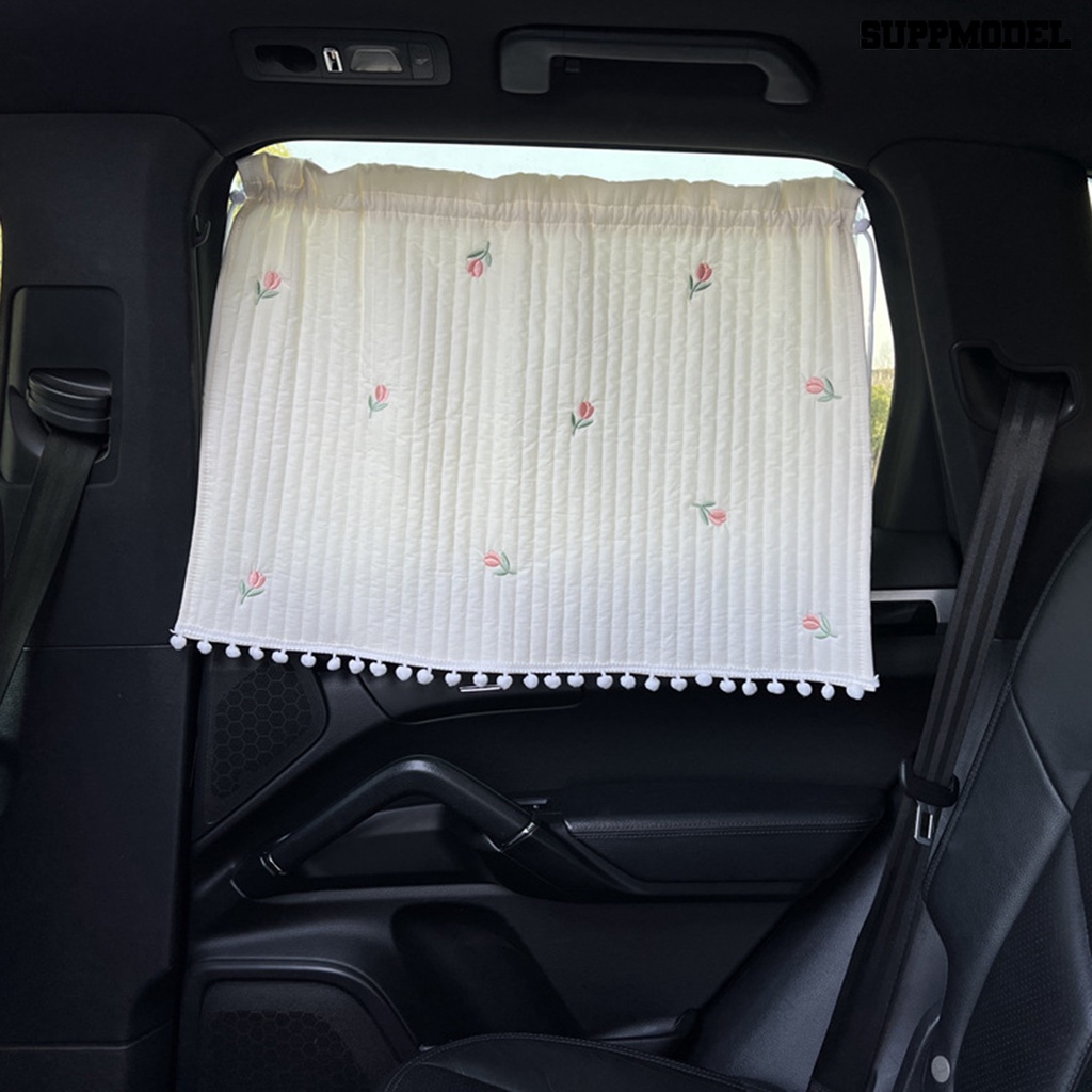 [SM Otomatis] Kap Jendela Mobil Bisa Dicuci Kain Lembut Tirai Motif Tahan Cahaya Insulasi Panas Perlindungan Matahari Universal Interior Otomatis Sun Shade Window Curtain Aksesoris Mobil