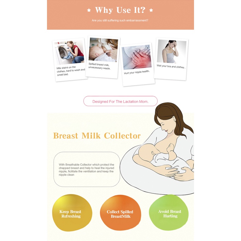 Breast Milk Collector Shell BPA Free Silicone Manual Breast pump Baby BreastMilk Container