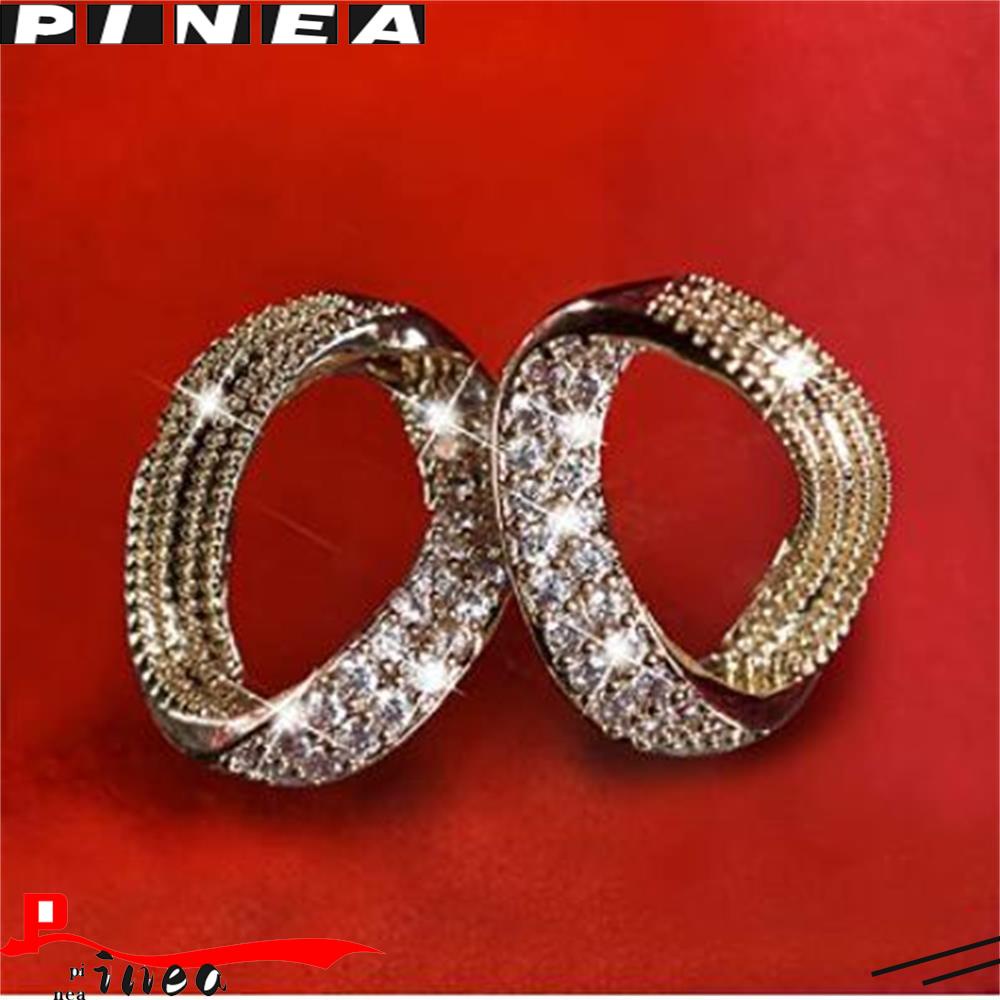 Anting Berlian Nanas Untuk Wanita Gadis Aksesoris Fashion Pesta Bentuk Geometri