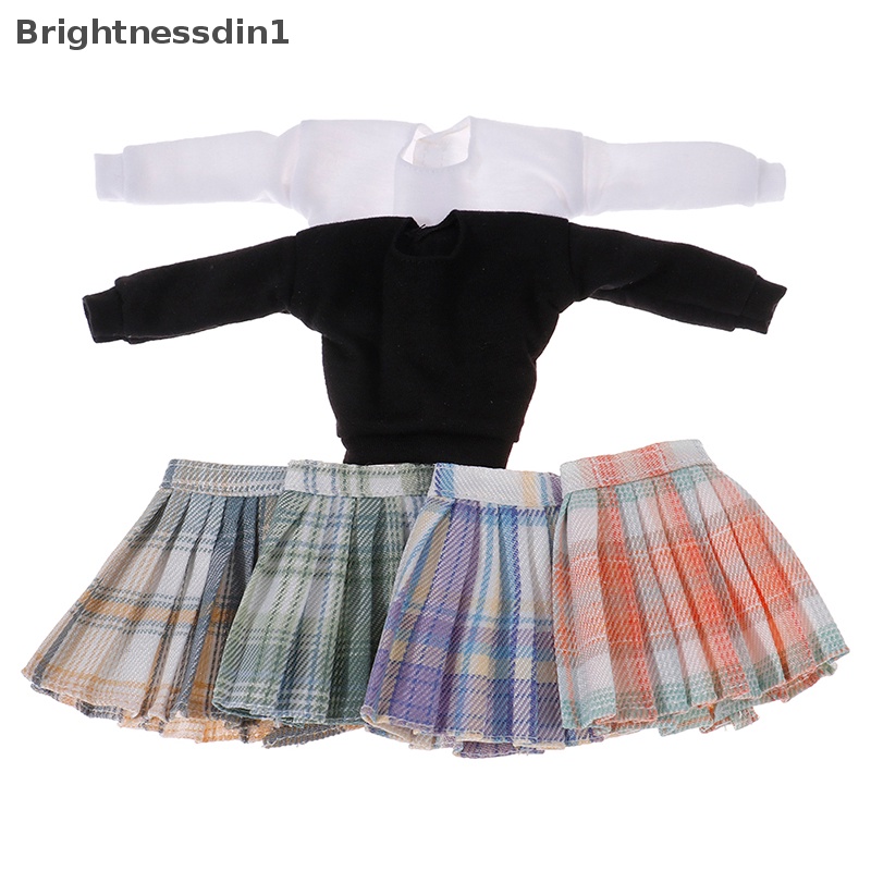 [Brightnessdin1] 1pc 29CM Aksesoris Pakaian Boneka Putri Lipit Rok fashion Boneka Kostum Butik