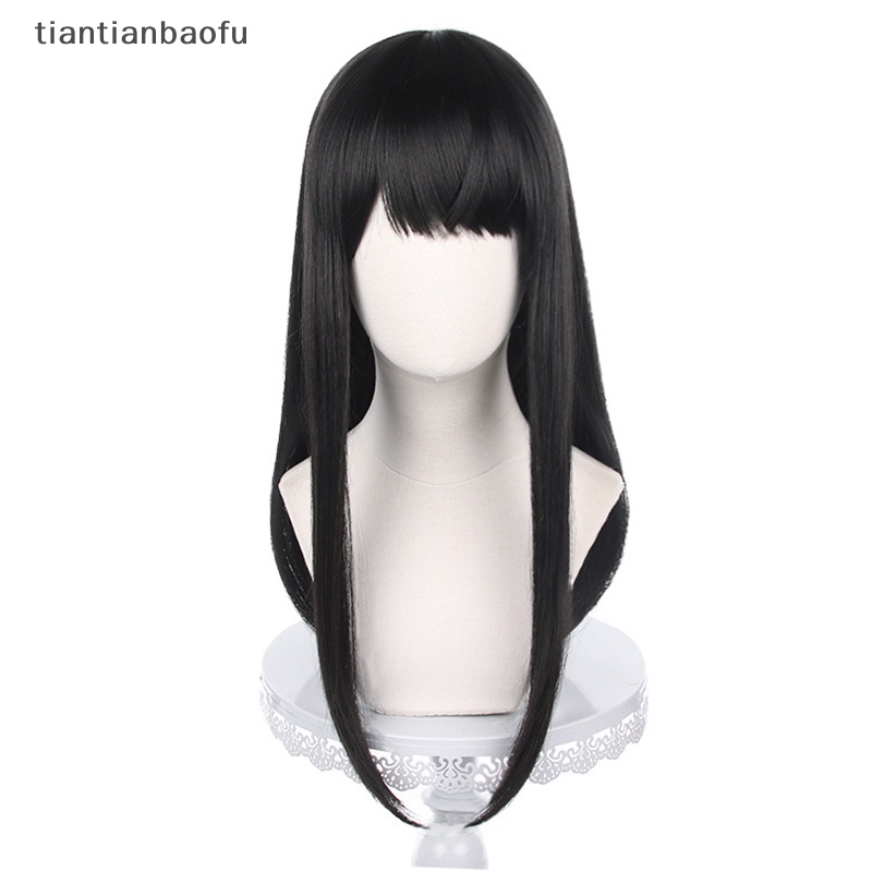 [tiantianbaofu] Anime Chain Man Mitaka Asa Cosplay Wig Asa Mitaka Panjang 65cm Hitam Tahan Panas Rambut Sintetis Wig Pesta Butik