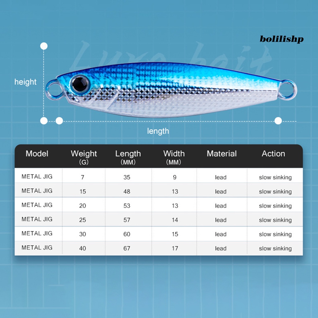 Bo-15/20g Umpan Umpan 3D Mata Realistis Renang Look Meningkatkan Tingkat Memancing Lempar Panjang Logam Payet Keras Buatan Umpan Memancing Pasokan