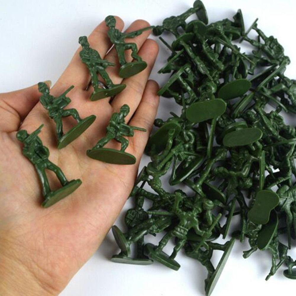 【 ELEGANT 】 Mini Soldiers Models Gadget 100Pcs Sandbox Game Mainan Anak Mainan Hadiah Model Playset