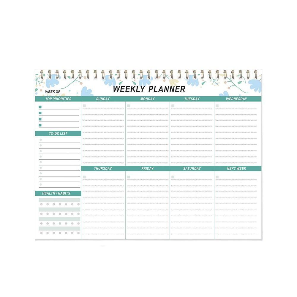 Lanfy Weekly Monthly Planner Lilit 52sheets Alat Tulis Kantor Sekolah Goal Habit Jadwal Planner B5 Agenda Planner