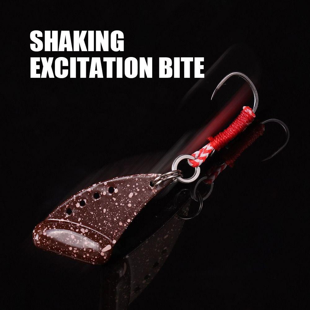 TOP Umpan Pancing Logam 25mm 2.8g Sendok Tenggelam Metal Rotate Sequin Treble Hook