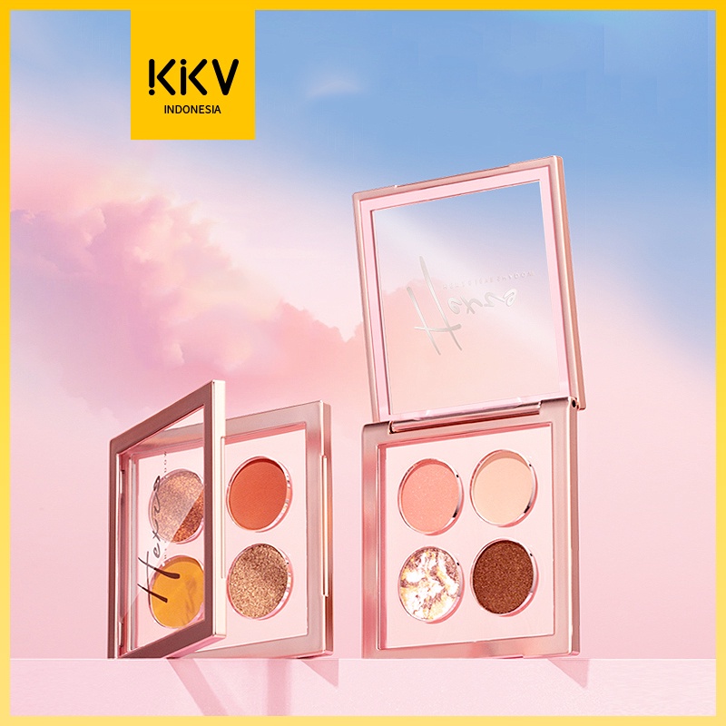 KKV—HEXZE· Vast Nebula 4 Color Eyeshadow Palette F01·0.6g*4 /Earth tone pearlescent matte