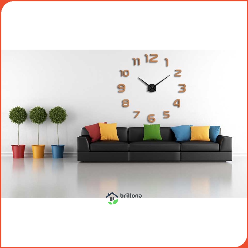 TaffHOME Jam Dinding DIY Giant Wall Clock Quartz 80-130cm - DIY-105