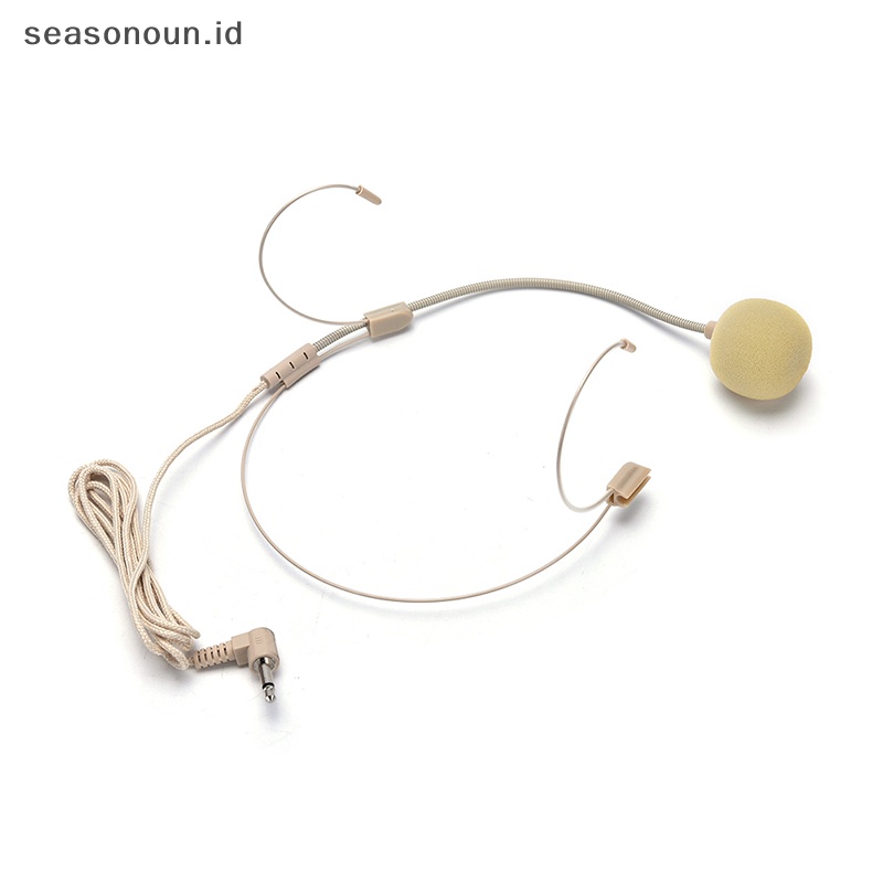 Seasonoun Dual Ear Hook Headset Head Microphone Untuk Shure Wireless 4pin Mini Plug.
