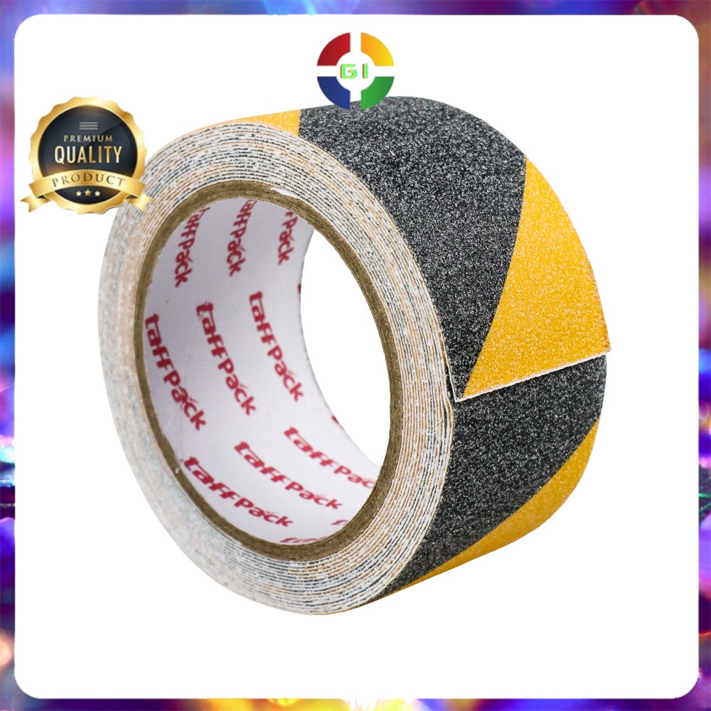 (GI) Lakban Anti Slip Tangga Lantai Selotip Tape Safety Silika Berbagai Warna