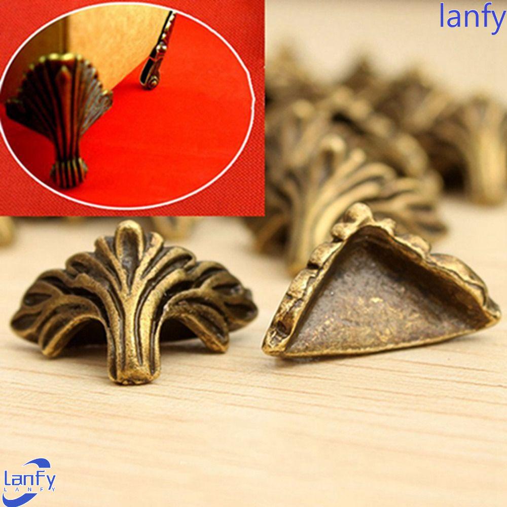 Lanfy Bracket Sudut 30Pcs Motif Cabang Bronze Antik Furniture Hardware Kerajinan Tangan Corner Foot