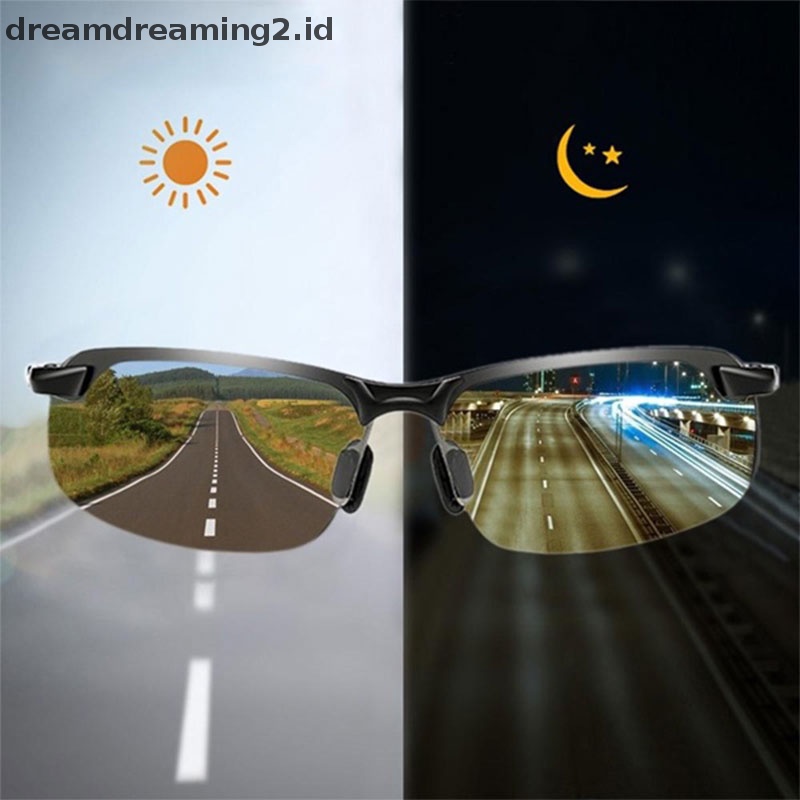 (drea) Kacamata Polarized Photochromic Siang Dan Malam Mengemudi Memancing Night Vision//