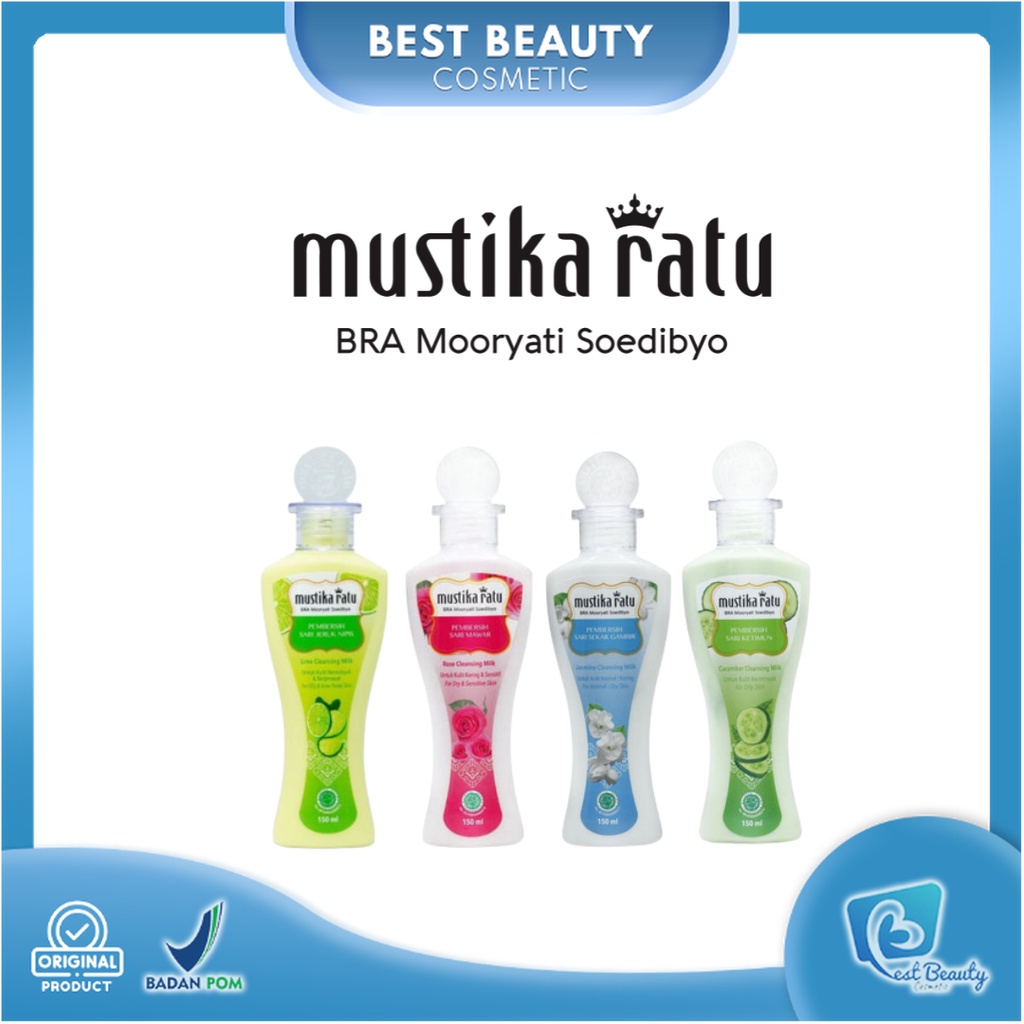Mustika Ratu Pembersih Series 150ML - 75ML  | Sari Mawar - Sari Ketimun - Sari Sekar Gambir - Sari Jeruk Nipis