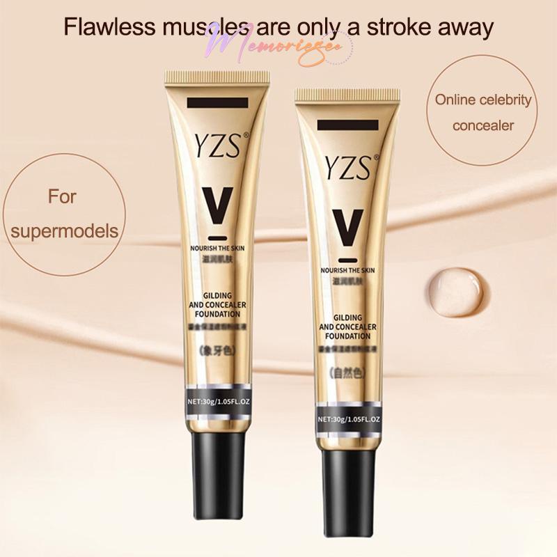 COD&Ready YZS Light Concealer Liquid Foundation Full Cover Moisturizing Flawless Lightening Base Mak