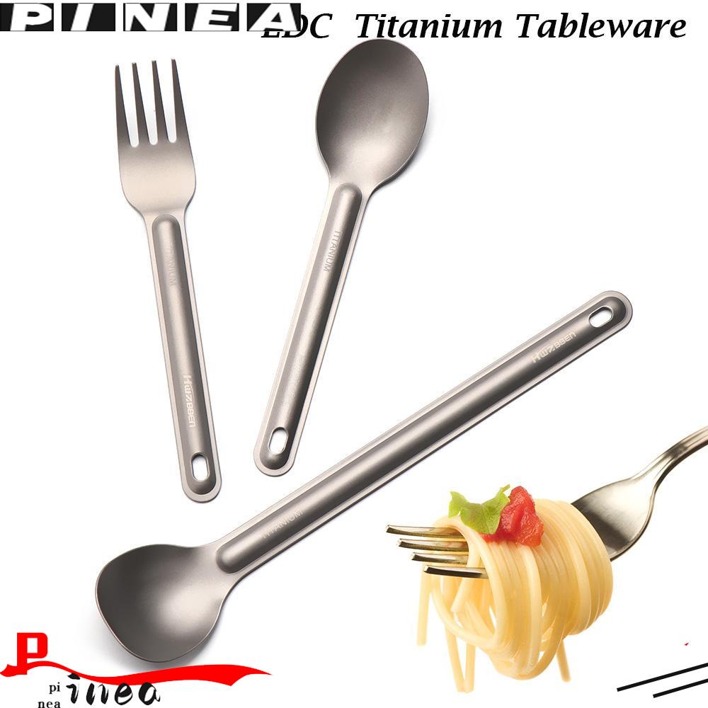 Pineapple Titanium Cookware Alat Camping EDC Portabel Lingkungan Sendok Garpu Garpu