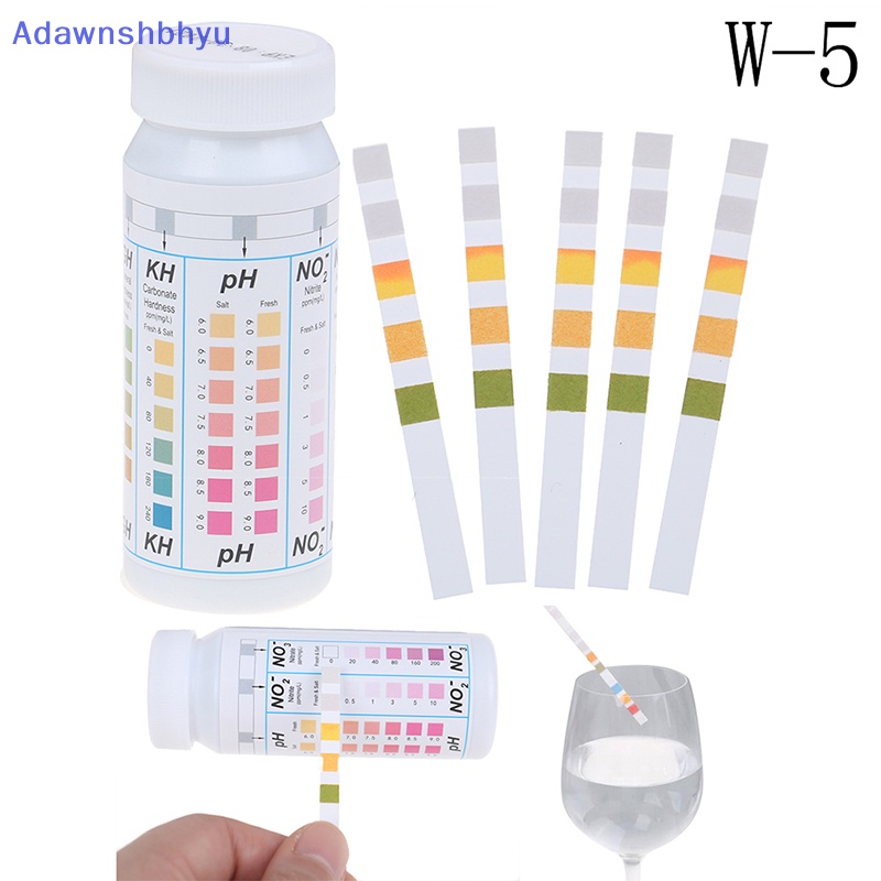 Adhyu 50strip Strip 5in1 Strip Tes Air Spa Kolam Renang Nitrat PH Hardness ID