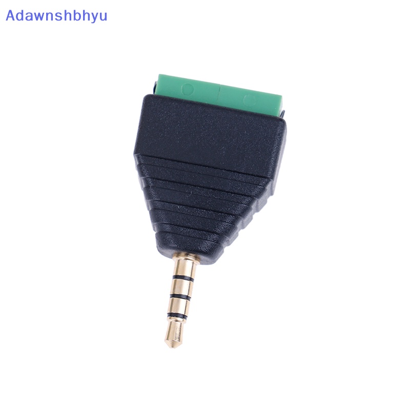 Adhyu jack terminal Sekrup av stereo 4pole 3.5mm male Konektor Colokan terminal 4pin ID