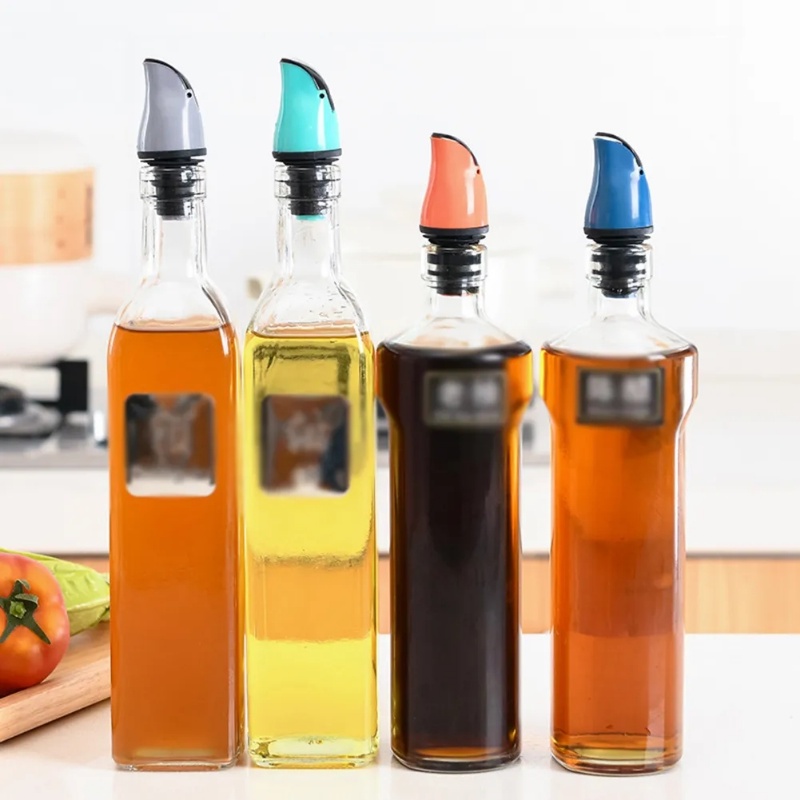 Stopper Botol Minyak Buka Tutup Otomatis/Spice Wine Bottle Tutup Pourer Anti Bocor Aksesoris Dapur