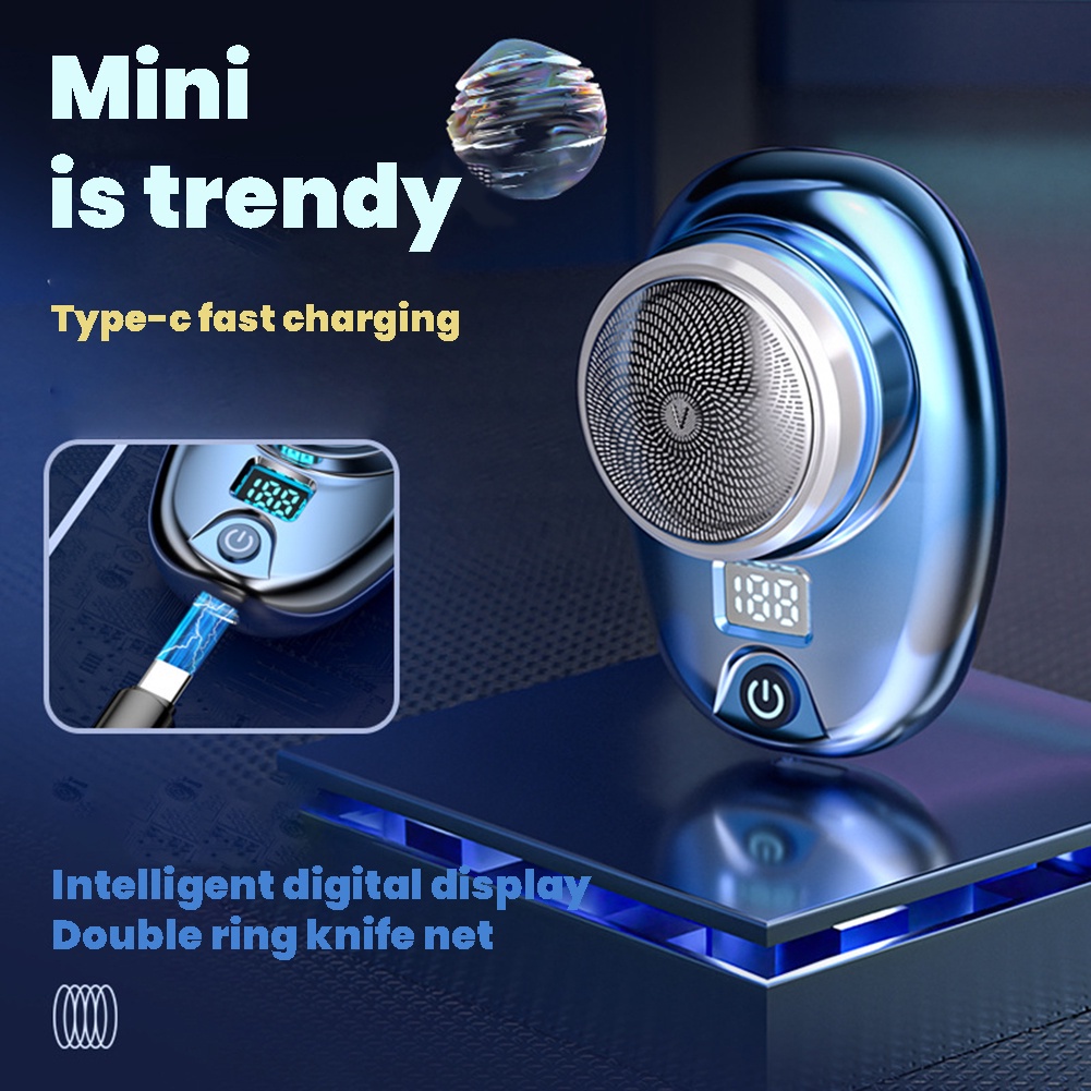 Alat Cukur Elektrik portable mini/IPX6 Anti Air/ Basah Dan Kering/USB charging Alat Cukur mini Pria