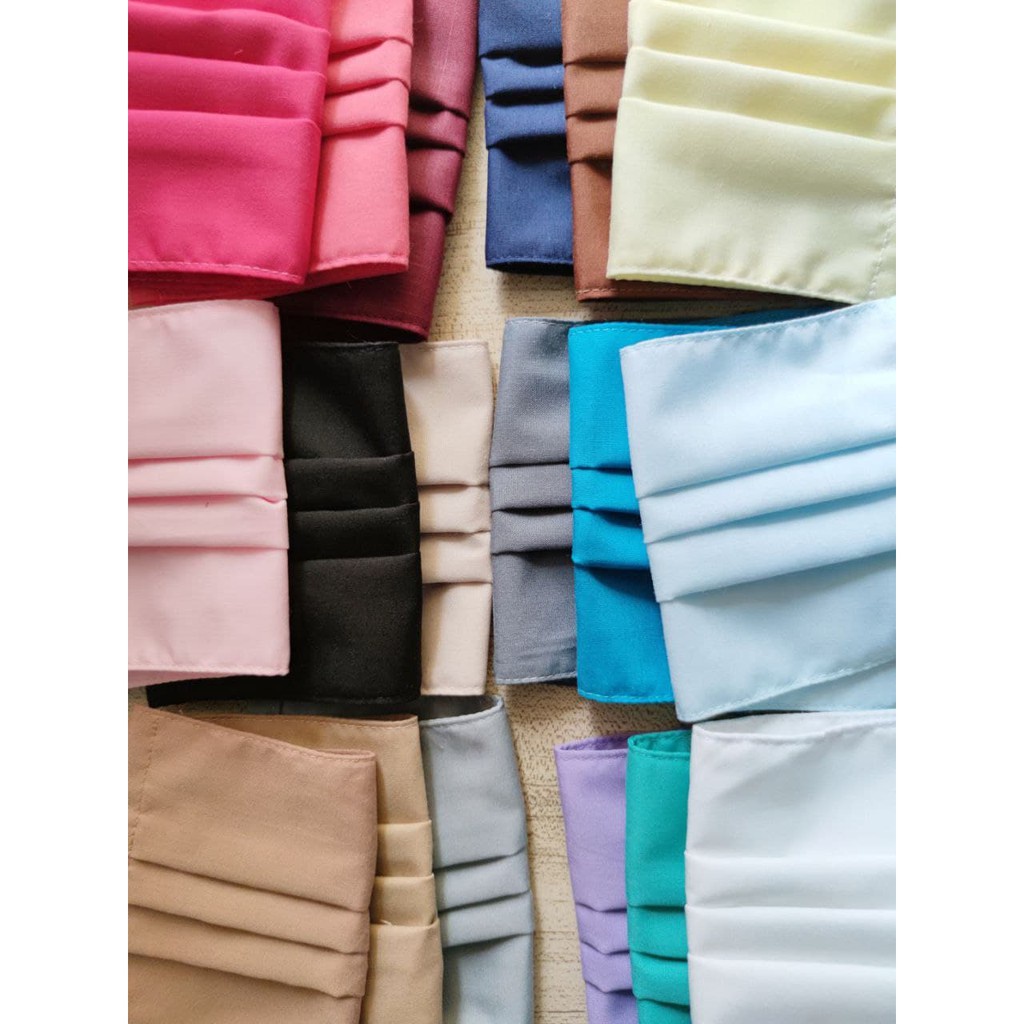 Masker kain 2 ply polos/EARLOP/POLOS