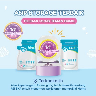 KANTONG ASI BKA 100/120 ml Isi 30 pcs| BKA Breastmilk Storage | Kantong ASIP BKA | Sterilisasi EB-RAY| BEBAS BPA