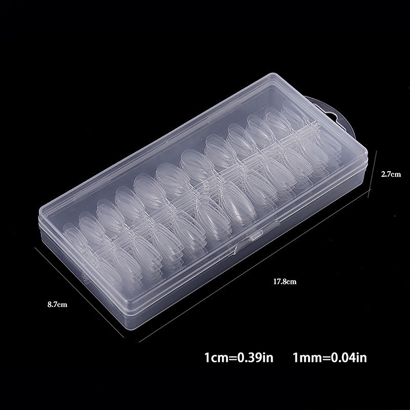 Power 240PCS Kuku Palsu Art Tips Extension Akrilik Full Cover Tekan Pada Manicures Alat ID