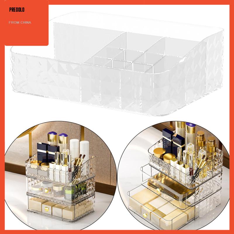 [Predolo] Kotak Penyimpanan Kamar Mandi Table Organizers Meja Rias Sederhana Kosmetik Case Makeup Vanity Holder Untuk Asrama Rumah Ruang Tamu Apartemen Dekorasi