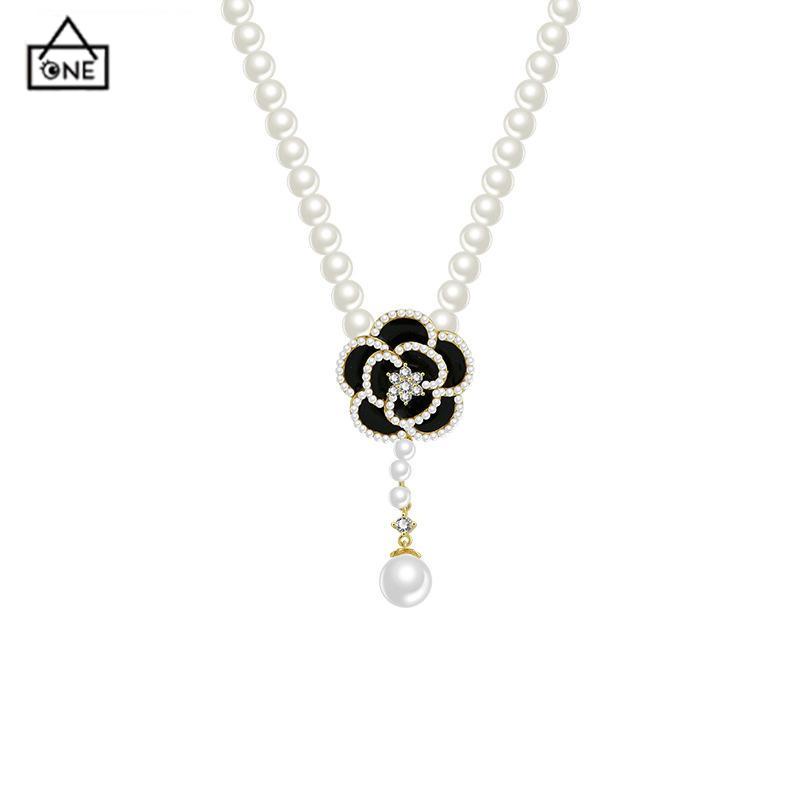 COD❤️Kalung Liontin Camellia Untuk Wanita Gaya Korea Fashion Accessories-A.one