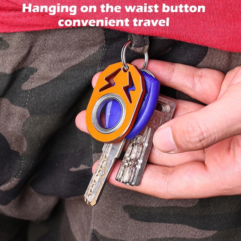 Kreatif Fashion Logam Fidget Spinner Gantungan Kunci Kecemasan Keren Penghilang Stres Terlibat Mainan Keyring Menghilangkan Boredom Hadiah Untuk Dewasa Anak