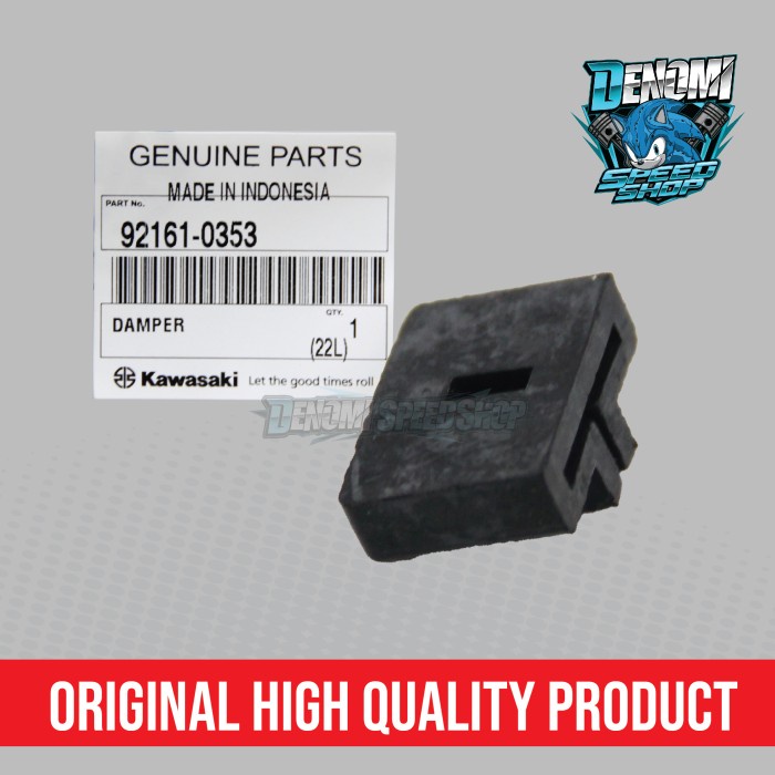 Karet Damper Cover Radiator Sayap Ninja 150 R SS Original Kawasaki 92161-0353