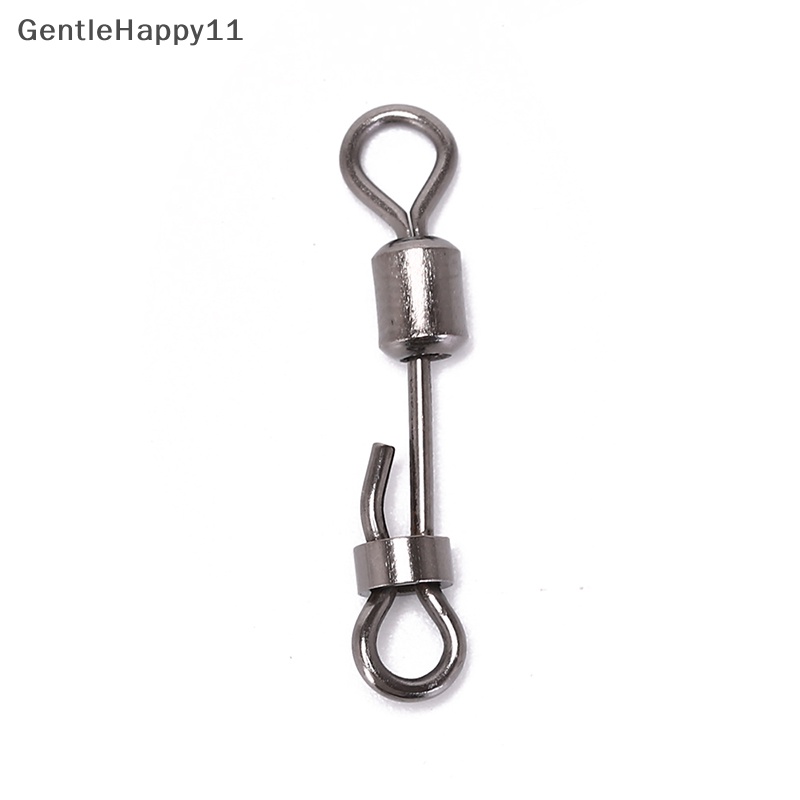 Gentlehappy 10pcs Steel Quick Lock Swivels Interlock Snap Fishing Lure Tackles Carp Fishing id