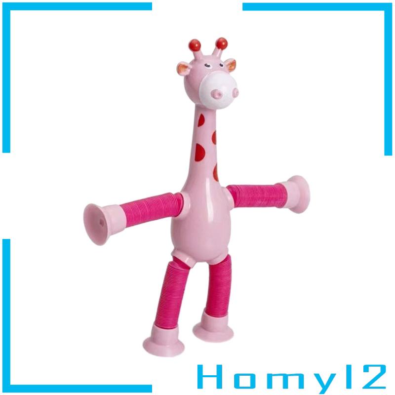 [HOMYL2] Mainan Sensory Jerapah LED Ditarik Anak Suction Cup Toys Untuk Anak Laki-Laki